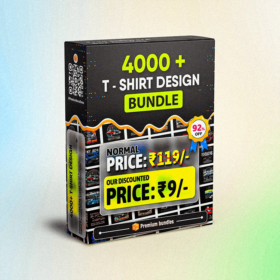4000+ T-Shirt Design Bundle ₹9inr